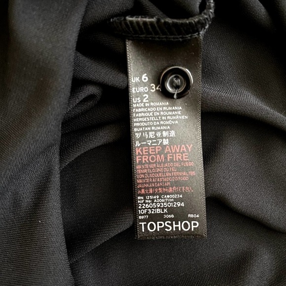 Topshop | Black Longsleeve Button Down Shirtwaist Dress | Size: 2 - Picture 5 of 9
